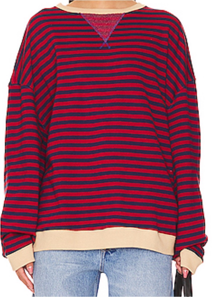 We The Free Striped Crewneck Classic Free People Brand: Free People